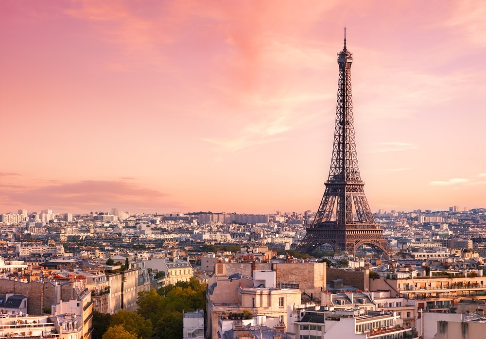 Cityscape of Paris with Eiffel Tower