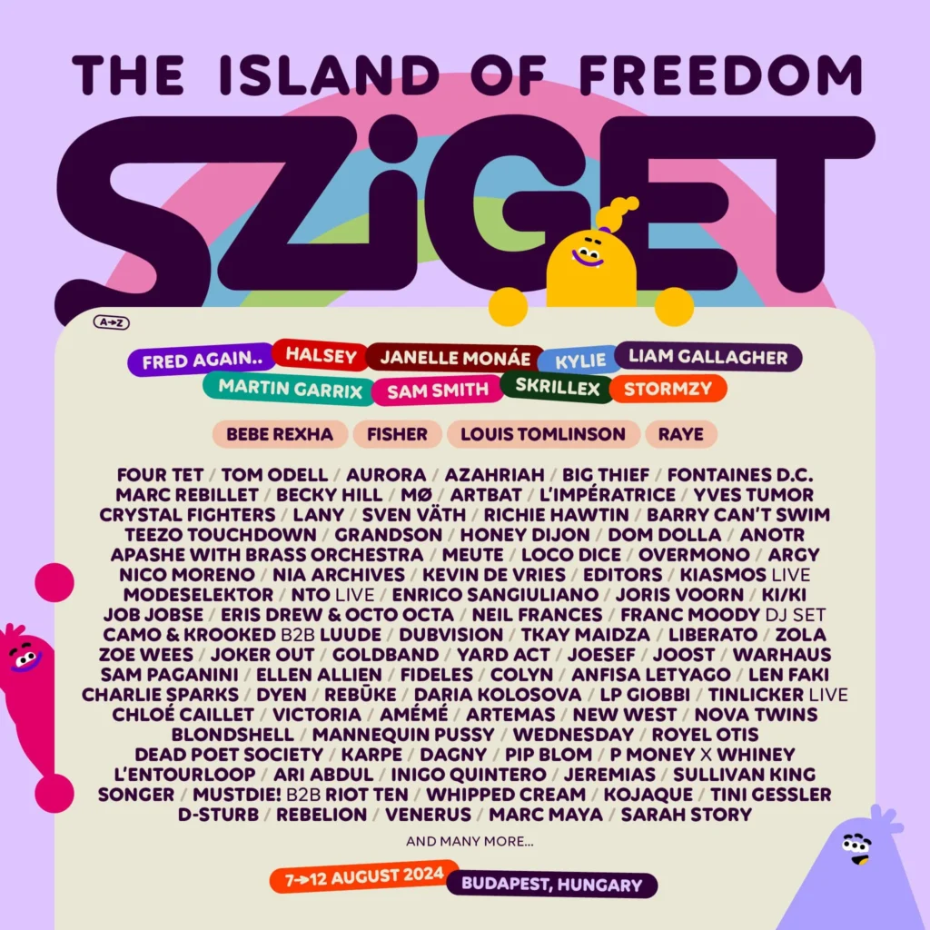 sziget 2024 final lineup poster